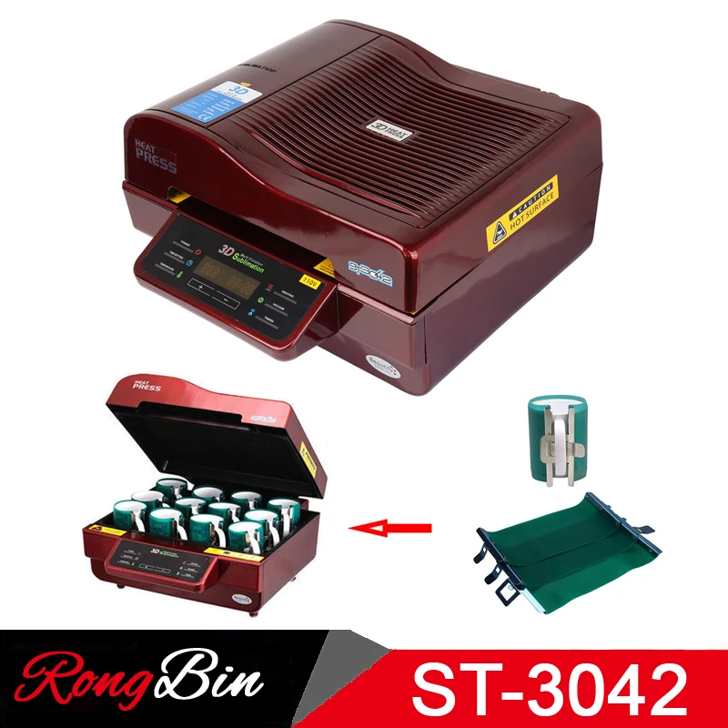 ST-3042 3D Sublimation Heat Press Printer 3D Vacuum Heat Press Machine for  Cases