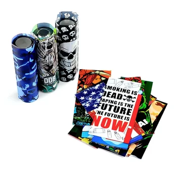 

10pcs/lot Battery Skin For 20700 Battery Wrapper Protector Skin Usa Flag Skull Repair Electronic Cigarette Vape Battery