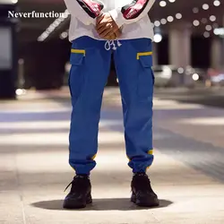 Новые осенние для мужчин большой карман повседневное штаны-карго Harajuku Хип Хоп Уличная эластичные ботильоны скейтборд шаровары пот брюки