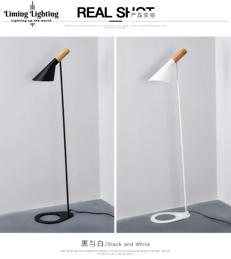 Современный пост-современный AJ дизайн Луи Арне трипот торшер черный/белый металлический светильник подставка для гостиной/спальни E27 светодиодный светильник