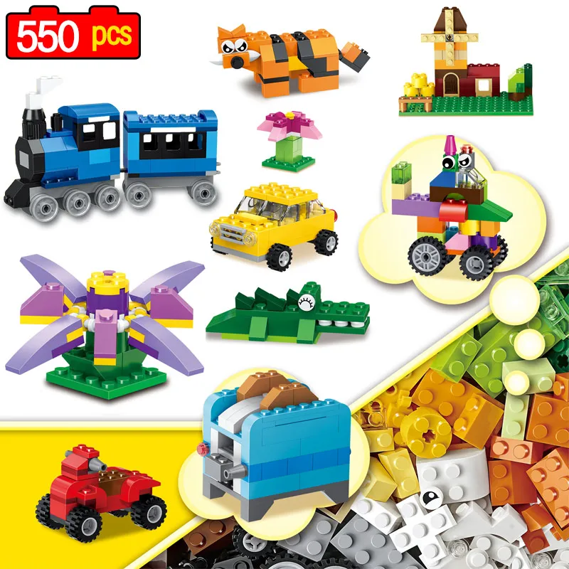 

550PCS for Children New Building Blocks Self-Locking Bricks Improve Imagination Optional Combination Toys For Children