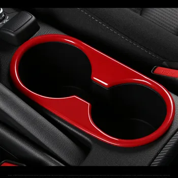 

Car Chrome ABS Red Cup Holder Cover Decoration for Mazda CX-3 CX3 2015 2016 2017 2018 Interior Trim Accessories Overlay LHD/RHD