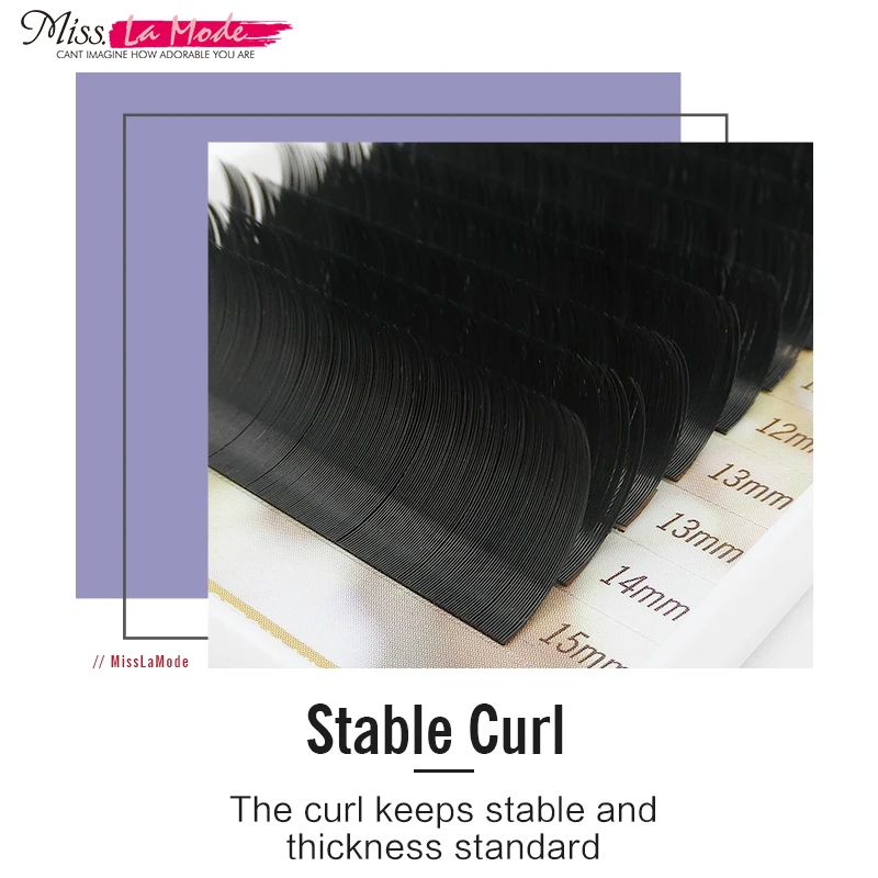Miss Lamode super soft  all size 1pc/lot BCD Curl  mink  eyelashes extension individuals eyelashes extensions  wimper