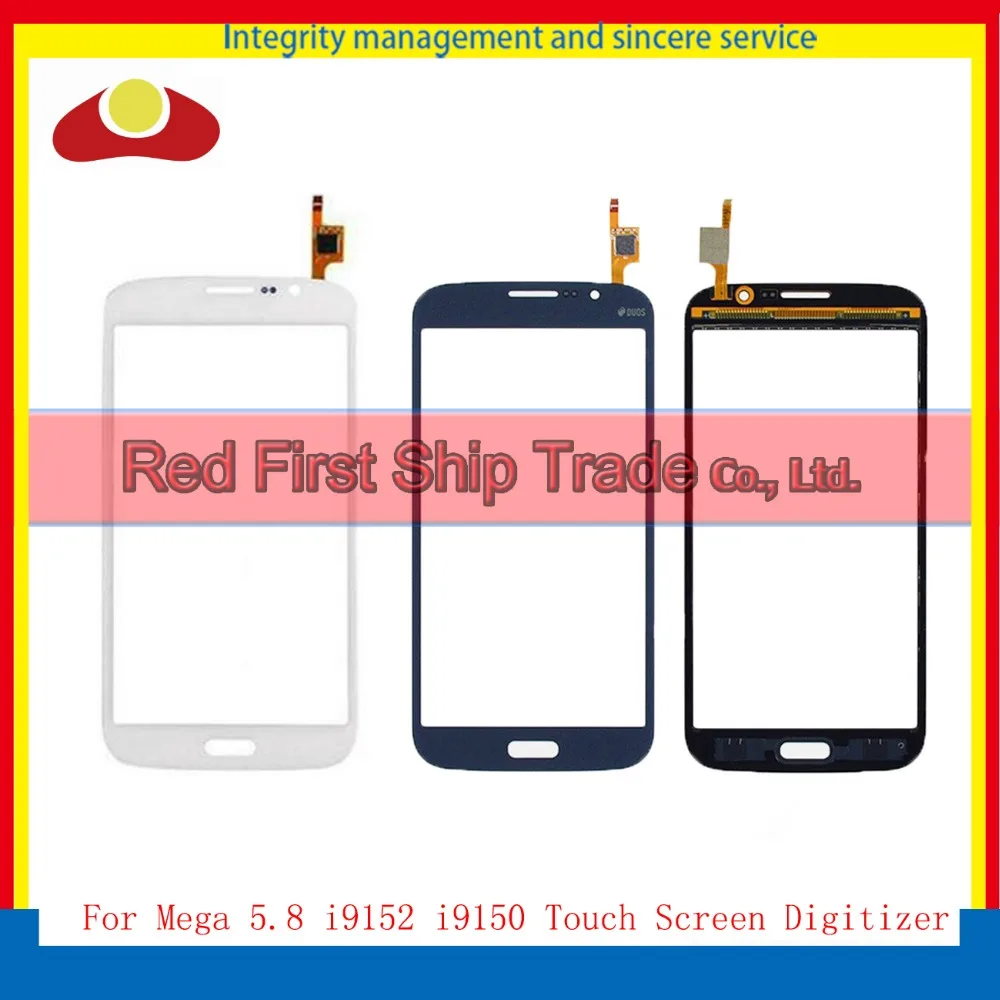 High Quality For Samsung Galaxy Mega 5.8 i9152 i9150 Touch Screen Digitizer Sensor Front Glass Lens Panel Blue White+Tracking | Мобильные
