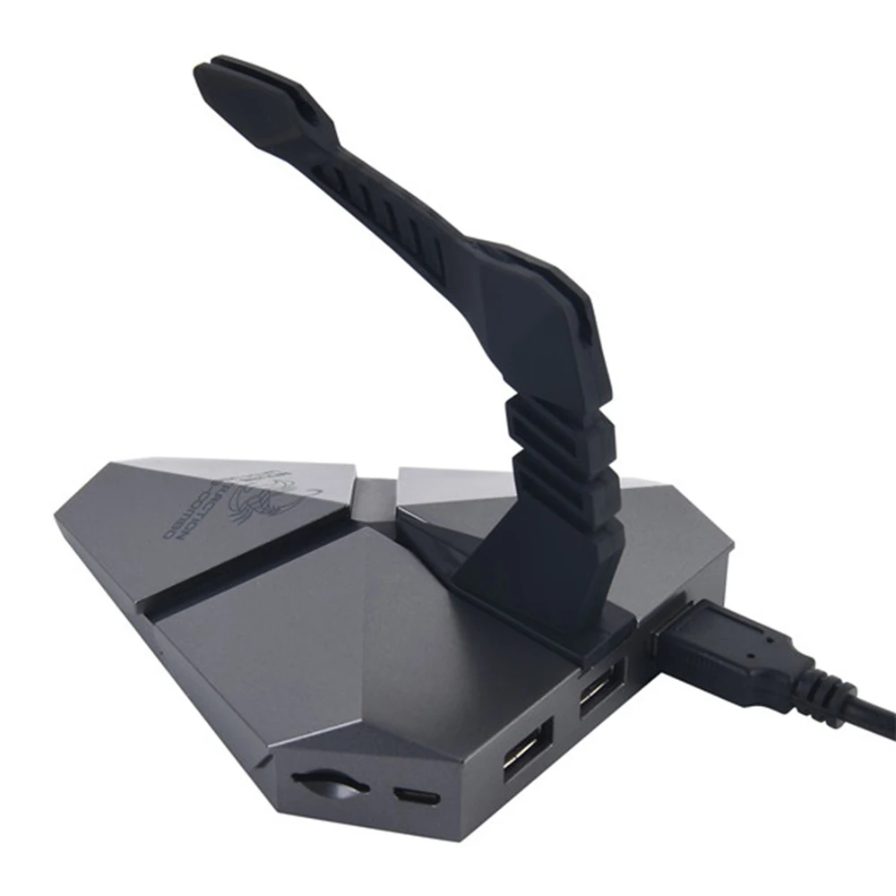 

7 Colors Backlit 3-Port USB 2.0 Data Gaming HUB with Mouse Bungee USB Hub Splitter Micro SD Card Reader Mouse Clamp
