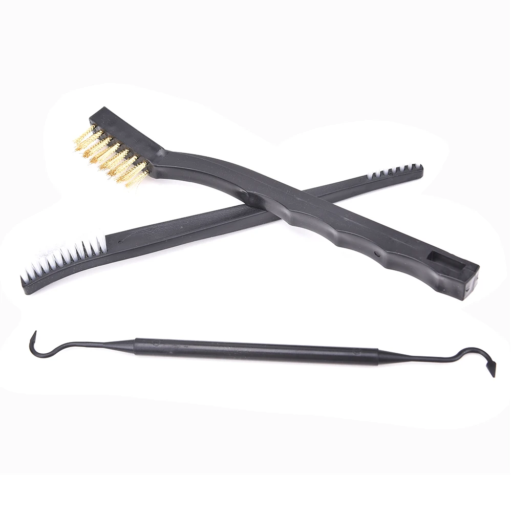 3 in 1 Airsoft Rifle Gun Brush Tool Cleaning Set Kit Brush Pick Hunting