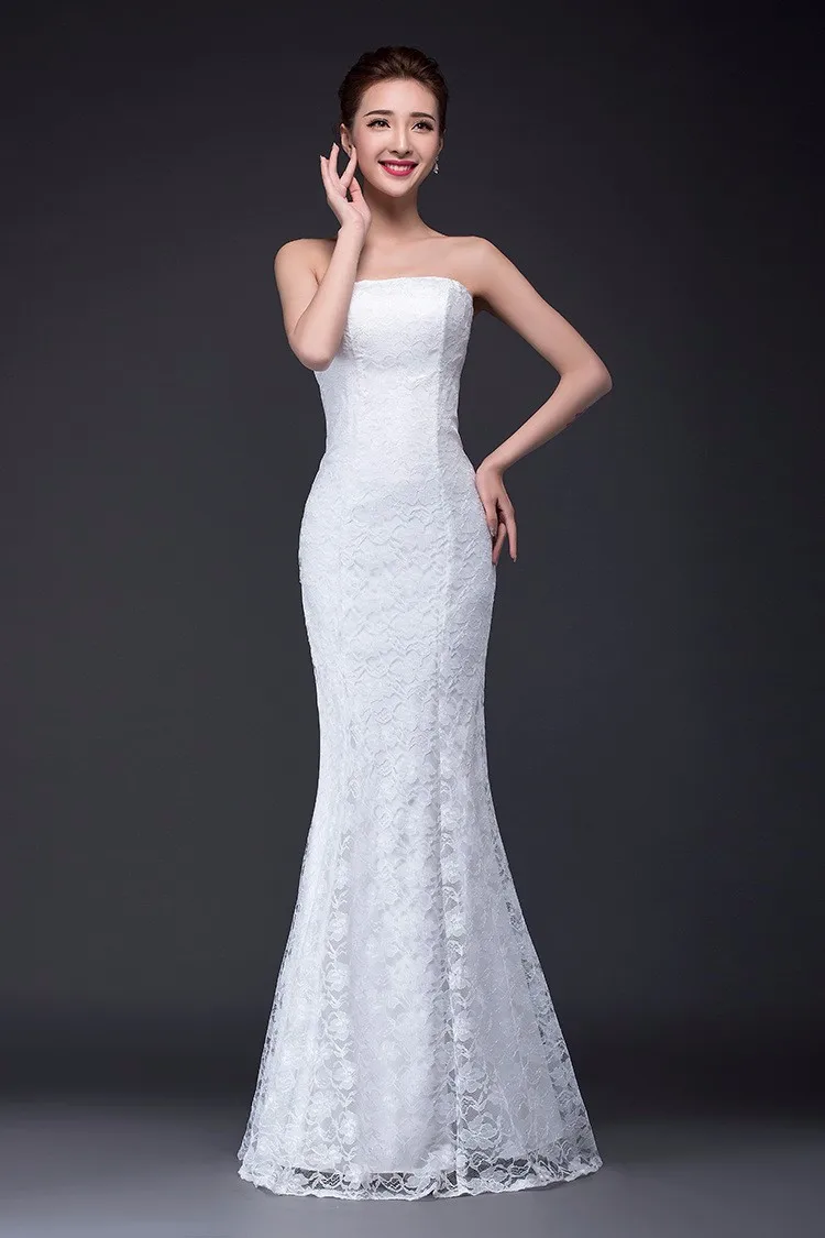 DM-2670Z#Spring summer new long Dresses white and red 2021 tail sexy slim bride violet toast suit wedding dress wholesale cheap red wedding dresses