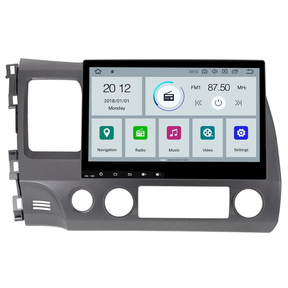 Автомобильный DVD плеер Aotsr Android 9 0 с GPS навигацией для Honda Civic 2007 2011 мультимедийный 2