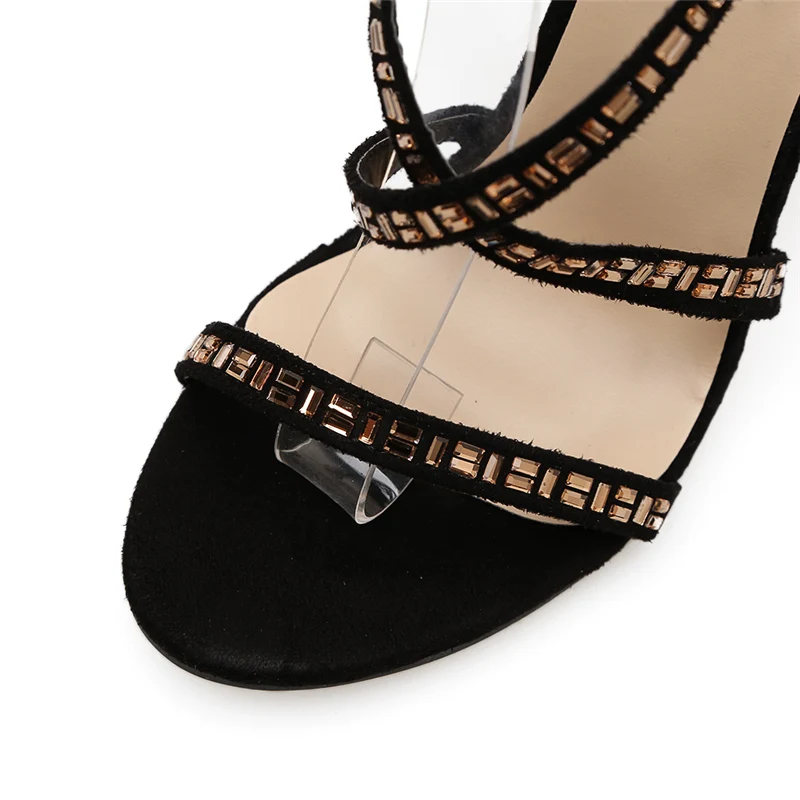 2019 Women Summer 11.5cm High Heels Cross Strap Stiletto Sandals Lady Fashion Rome Sexy Crystal Luxury Design Pumps Female Shoes 2019 Women Summer 11.5cm High Heels Cross Strap Stiletto Sandals Lady Fashion Rome Sexy Crystal Luxury Design Pumps Female Shoes