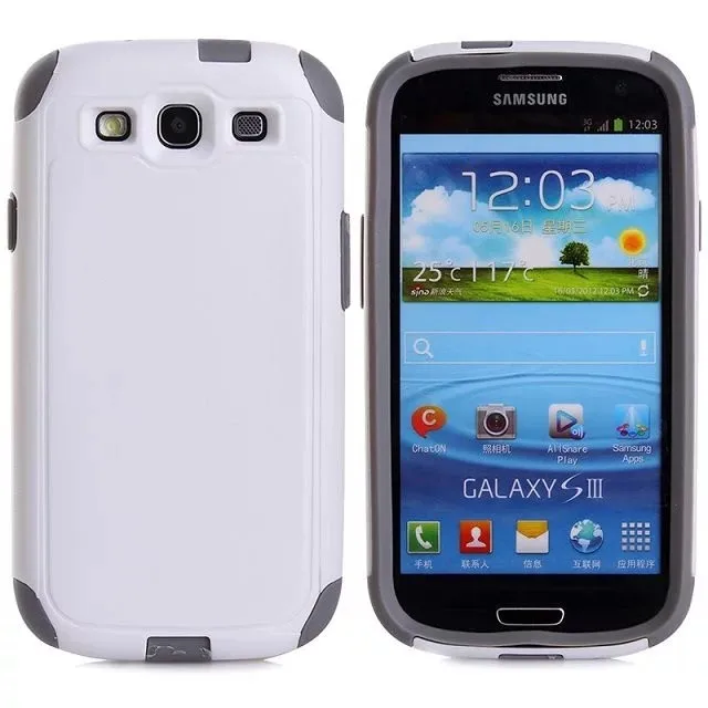 DHL 2 в 1 Гибридный ПК+ ТПУ чехол для Samsung Galaxy S3 i9300, пластиковый чехол для Galaxy SIII i9300 100 шт/партия