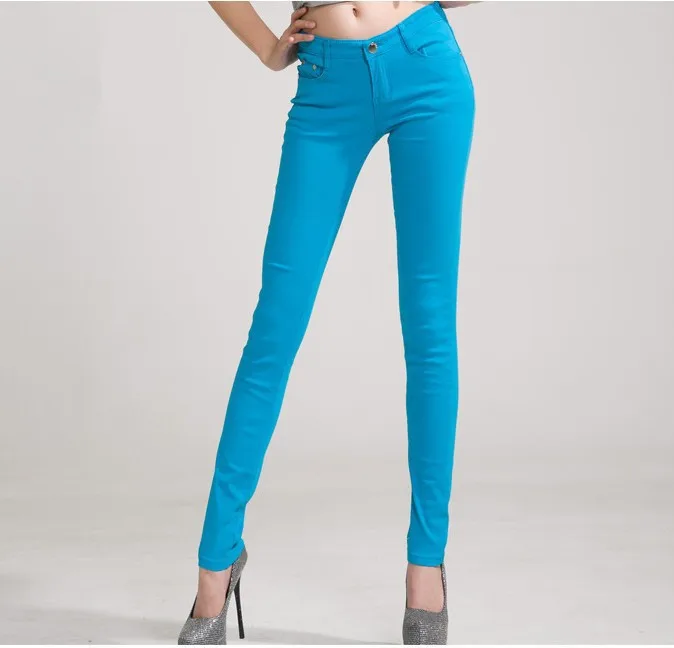 HEE GRAND/Для женщин экстравагантные штаны 2018 зауженные джинсы женские штаны карандаш со средней посадкой полной длины молния Стретч Тощий Для