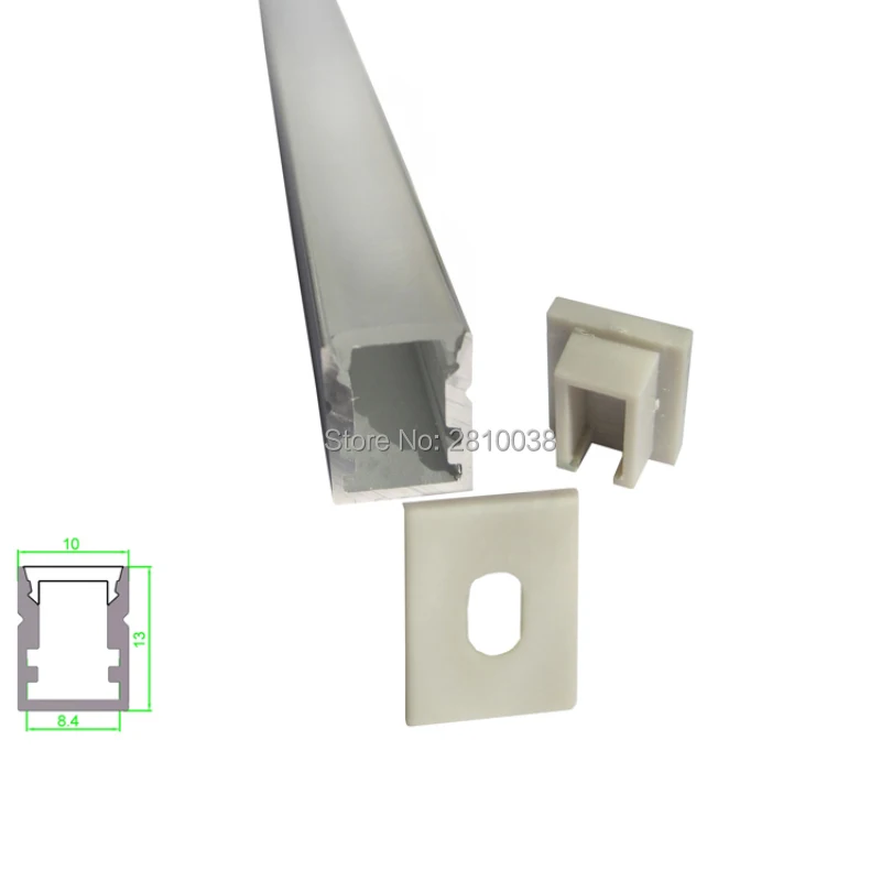10 X 1M Sets/Lot U type Anodized aluminium extrusion for led strip and Extruded Aluminium channel profil for recessed wall light