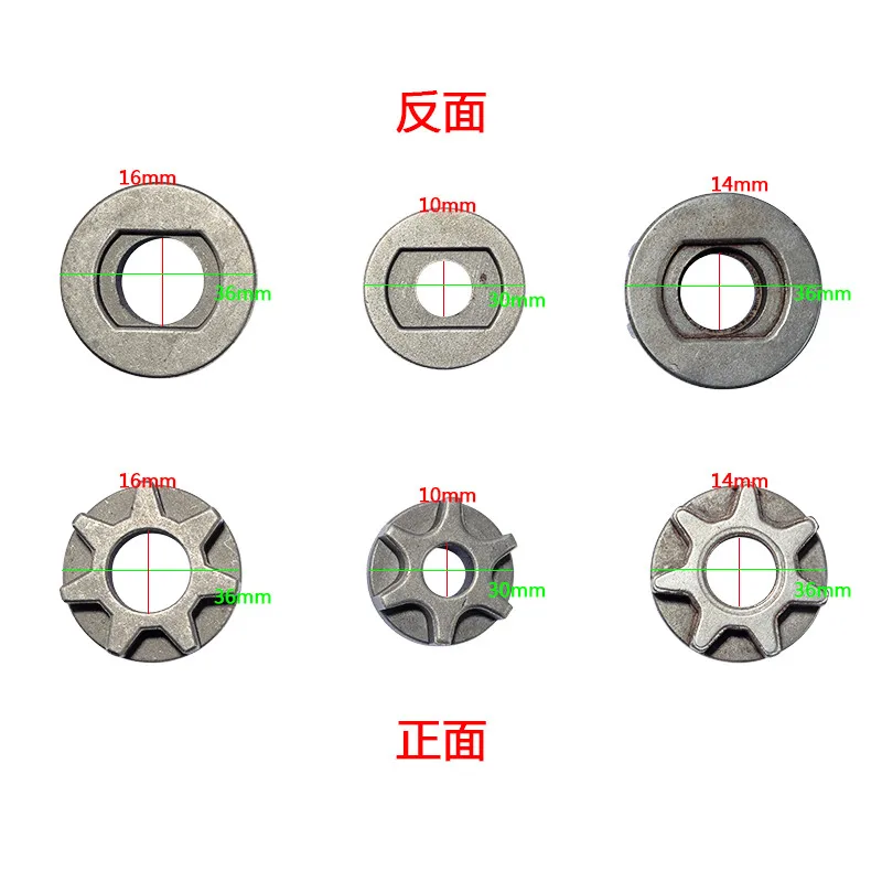 1 Комплект M10/M14/M16 Шестерня бензопилы 100 115 125 150 180 Замена для угловых шлифовальных машин Шестерня для цепной пилы кронштейн аксессуары для электроинструмента