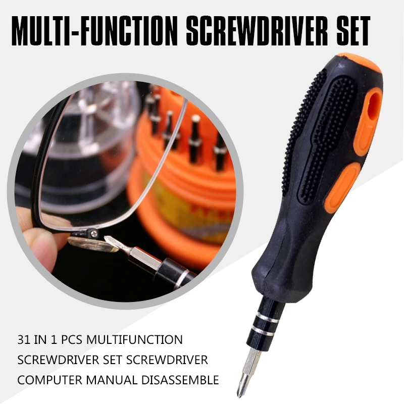 

31 in 1 PCS Multifunction Screwdriver Set Screwdriver Computer Manual Disassemble Repair Tool