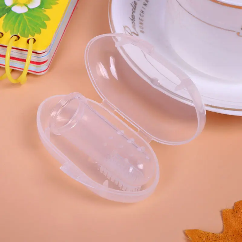 Удобная прочная емкость для клея зубная щетка для новорожденных малышей с чехлом 1 шт. набор зубная щетка для младенцев