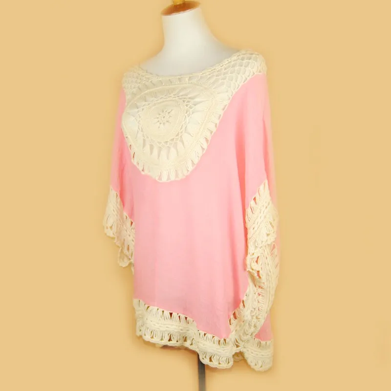 Lace Crochet Knitted Boho Shirt