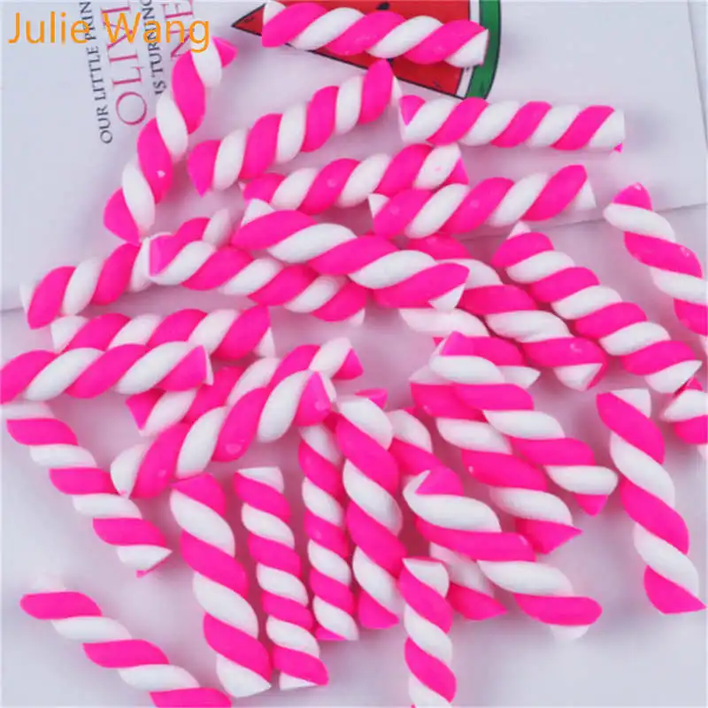 Julie Wang 20 шт случайным образом смешанные смолы красочные мягкие радужные конфеты слизи подвески ювелирные изделия ожерелье браслет аксессуар