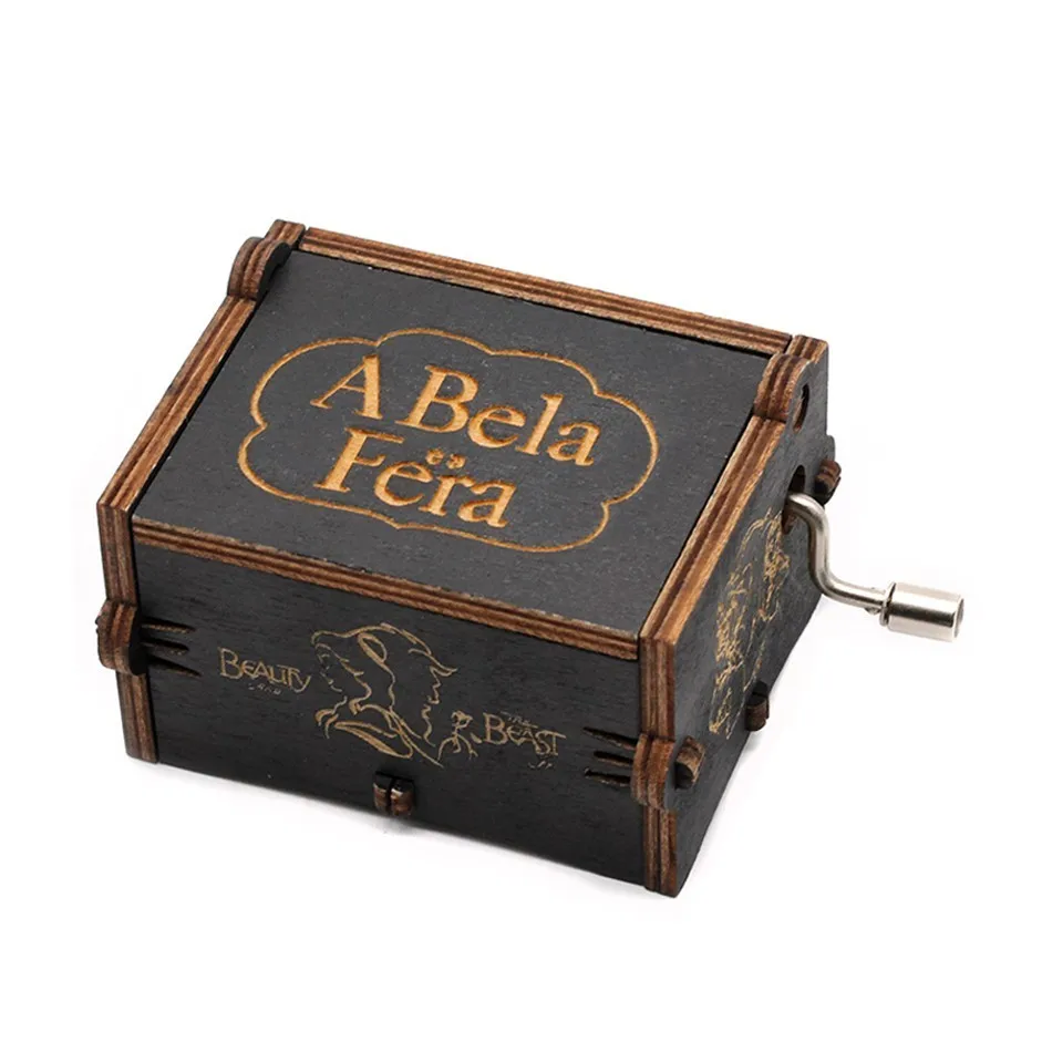

Wholesale Beauty And The Beast Music Box Game of Thrones Hand Cranked Wood Music Box Castle In The Sky Birthday Gift For Friend