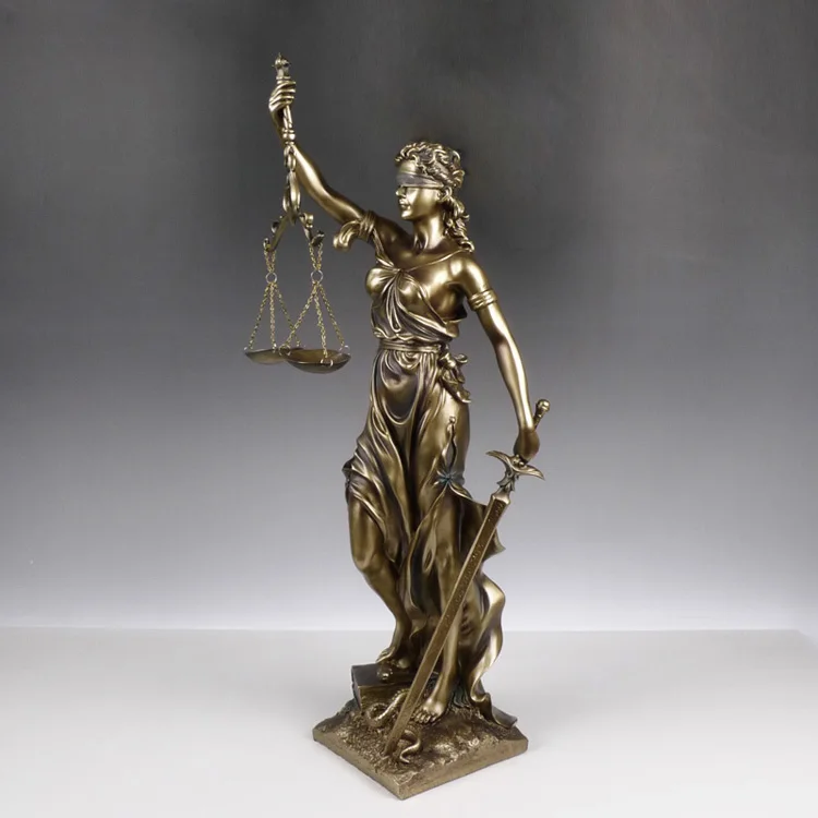 

Goddess of Justice Fairness Goddess of Justice and Fairness World Famous Sculpture Handicraft Court Law Office Decoration