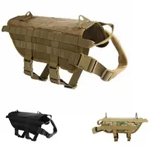 K9 Тактический военная одежда для собак Регулируемая Охота жилет использовать Молл жилет Водонепроницаемый Combat Training жгут снаряжение для собак