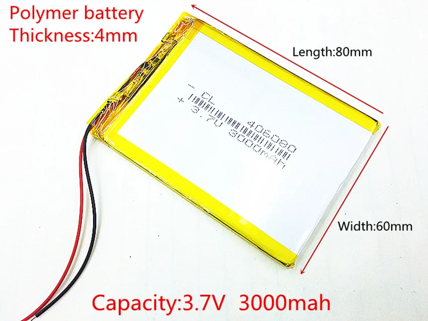 406080 3.7V 3000mah Lithium polymer Battery with Protection Board For VX787 VX530 VX540T VX585