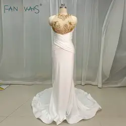 Вечерние платья золотистого цвета 2019 Русалка Vestido de Festa спандекс Пром платье для беременных средства ухода за кожей будущих мам