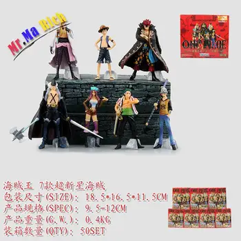 

7pcs/set One Piece Luffy Trafalgar Law Action Figure PVC Collection figures toys for christmas gift brinquedos Collectible