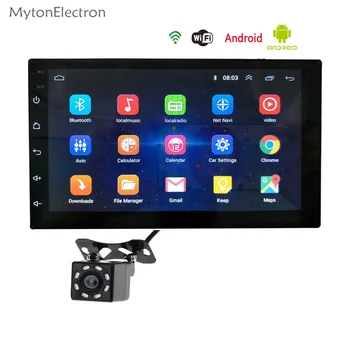 

Universal Android os Car Radio Audio Stereo FM USB 2din DVD 1024*600 GPS Navigator Bluetooth Rear view Backup Parking Camera