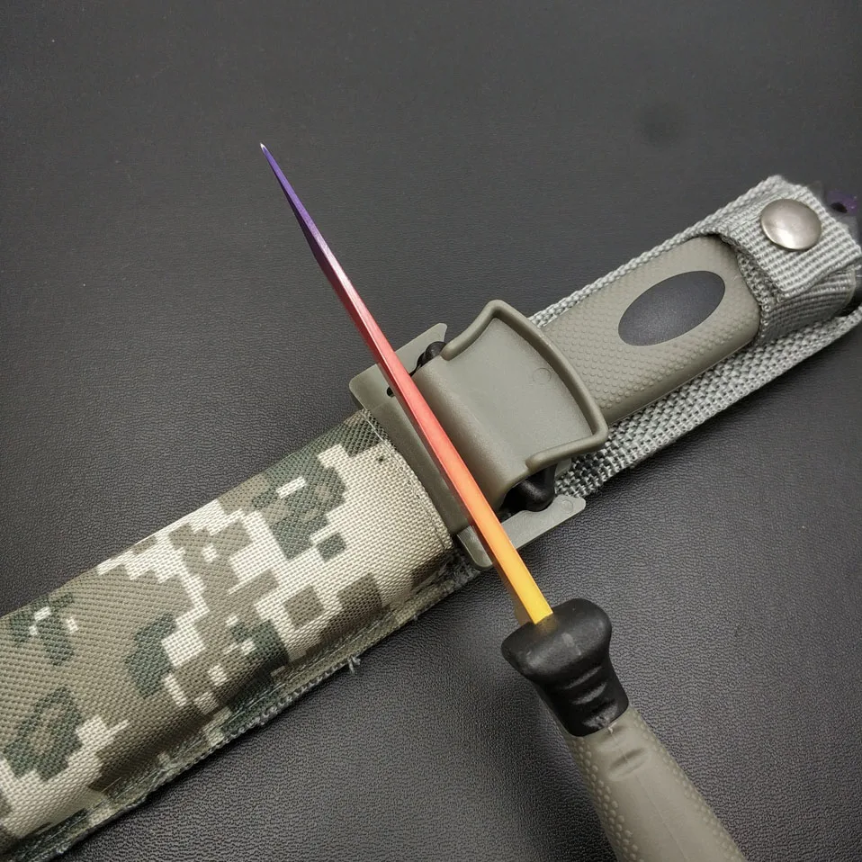 Swayboo CS GO Ursus нож тактические прямые охотничьи ножи фиксированное лезвие резиновый Походный нож допплер для выживания с оболочкой