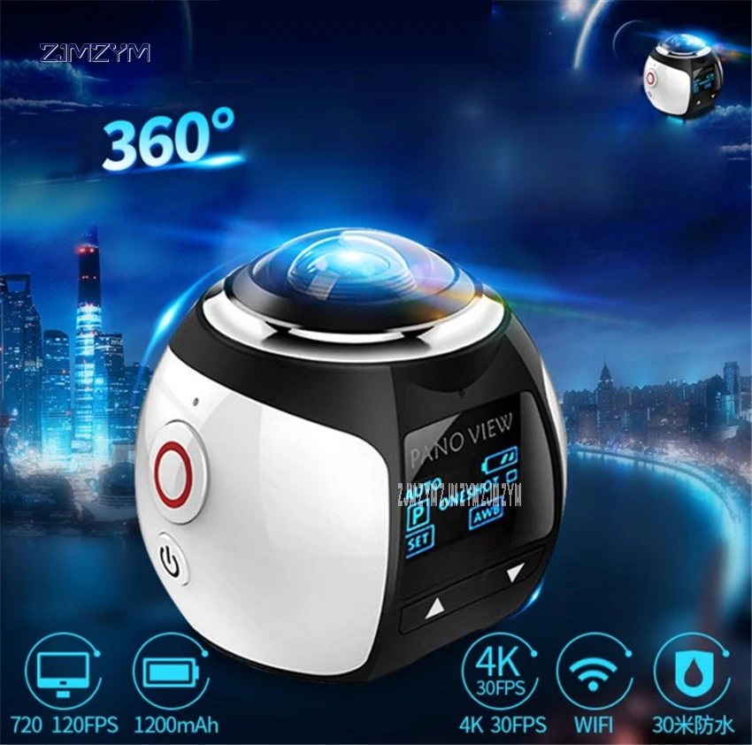 V1 360 Camera Wifi Mini 360 Action Camera 2448*2448 Ultra HD Panorama Camera 360 Degree Sport Driving VR Camera Webcams 5V