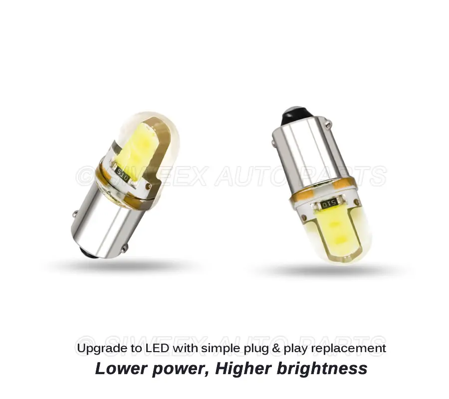 1 шт. BA9S led COB T4W лампочка 4SMD 363 Силикон кристалл авто интерьер чтение купол двери автомобиля Сигнальные лампы светильник белый DC 12 В