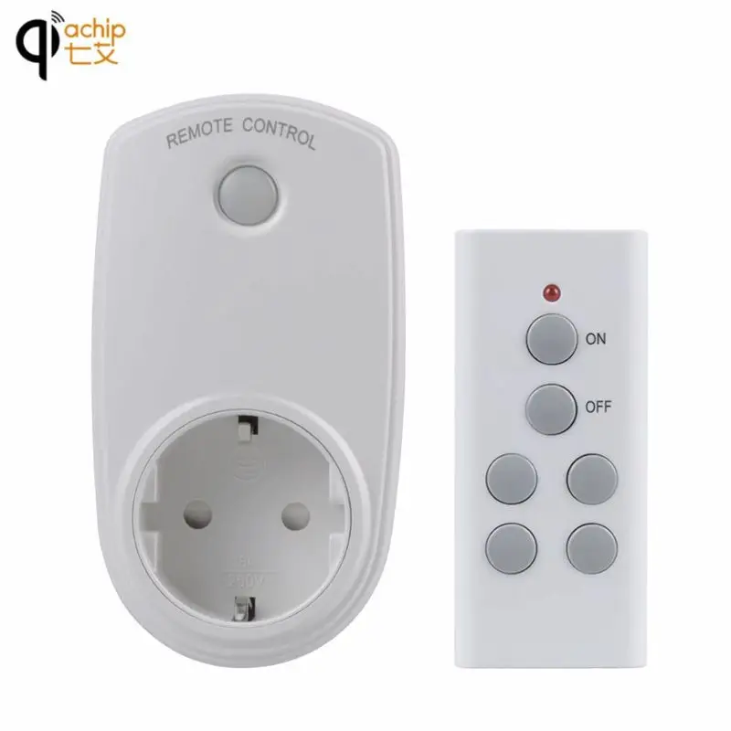 

EU 433MHz Switch RF Signal Remote Control Outlet Plug Socket With Remote Control Outlet Plug Outlet Socket Push Button S4