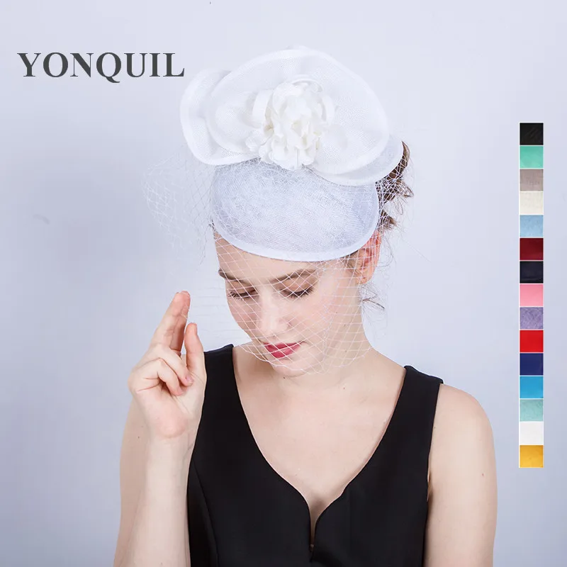 

Imitation Sinamay Fascinator Hat with flowers Headwear Ladies Headband for Kentucky Derby Cocktail Wedding Party