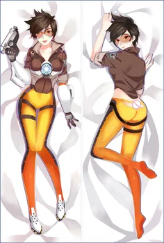 

Oct. 2016 update team-based multiplayer first-person shooter video game sexy girl Tracer Lena Oxton Body PillowCase