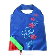 Лидер продаж; Новинка модные женские сумки полиэстер простой клубника фруктовый зеленый складной удобство Портативный сумка-шоппер d40jl20