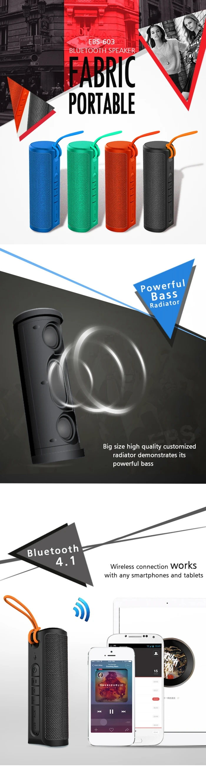 Fabric Bluetooth Speaker EBS-603_01