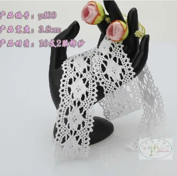 

Wholesale 3.8 cm cotton lace trim,DIY clothing accessories,cotton lace trim,garment/shoes lace,bedding decoration lace heaven