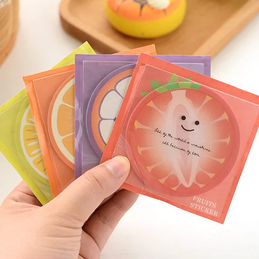 

24 Sheets Fresh Fruit Memo Pad Sticky Notes Memo Notepad Bookmark Paper Sticker Kids Students School Office Supply
