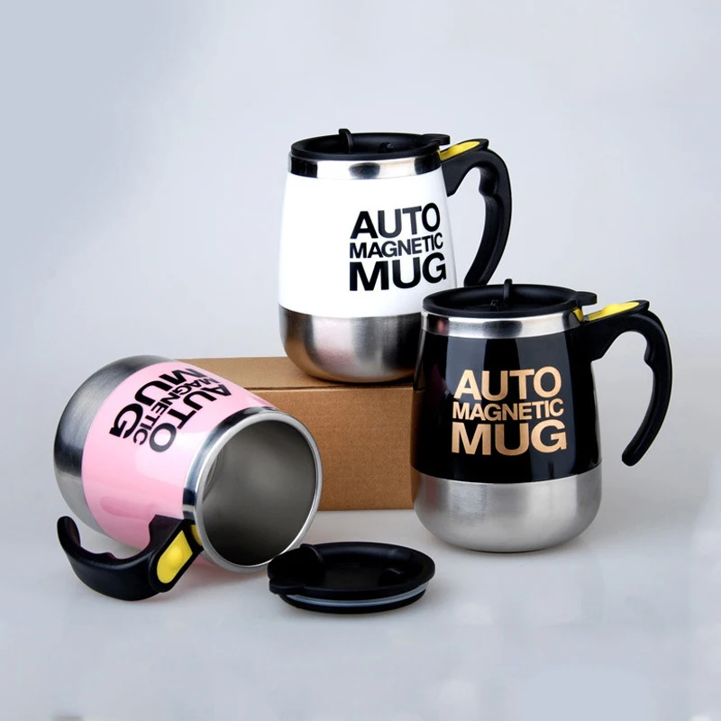 

400ml Automatic Mixing Mug Stainless Steel Magnetic Coffee Milk Cup Self Stirring Mug Cup Auto Electric Lazy Smart Coffee Cup