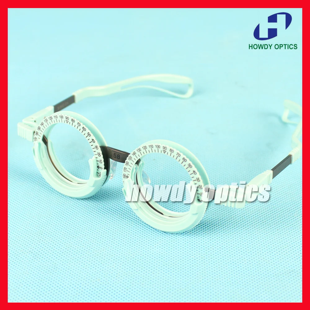

Titanium trial frame Optical trial lens frame Fixed PD Super light Blue color