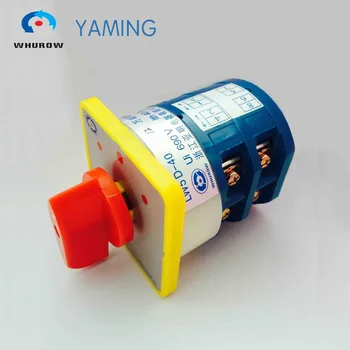 

Motor Reversing 3 position Manual changeover switch 40A 690V 2 phases rotary switch knob commutateur rotatif LW5D-40/2 LW5