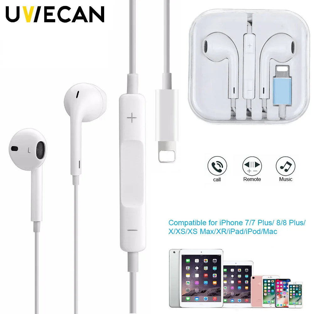 

Original Music Earphones for lightning Earbuds with Microphone and Volume Control for iPhone 7/7 Plus / 8/8 Plus/X/XS/XR/XS Max