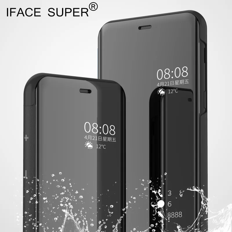 

Smart Mirror Flip Phone Case For Samsung Galaxy S9 S8 S7 S6 Edge Plus Clear View Cover For Samsung Galaxy Note 9 8 5 4 3 Case