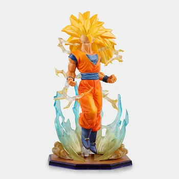 

Anime Dragon Ball Z Super Saiyan 3 Son Goku PVC Action Figures Collectible Model Kids Toys Doll 17CM