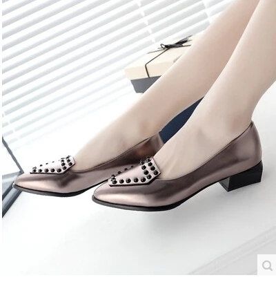 

Spring shoes 2017 new wave of single shoes Korean version of the wild art with rough with a small leather shoes female British c