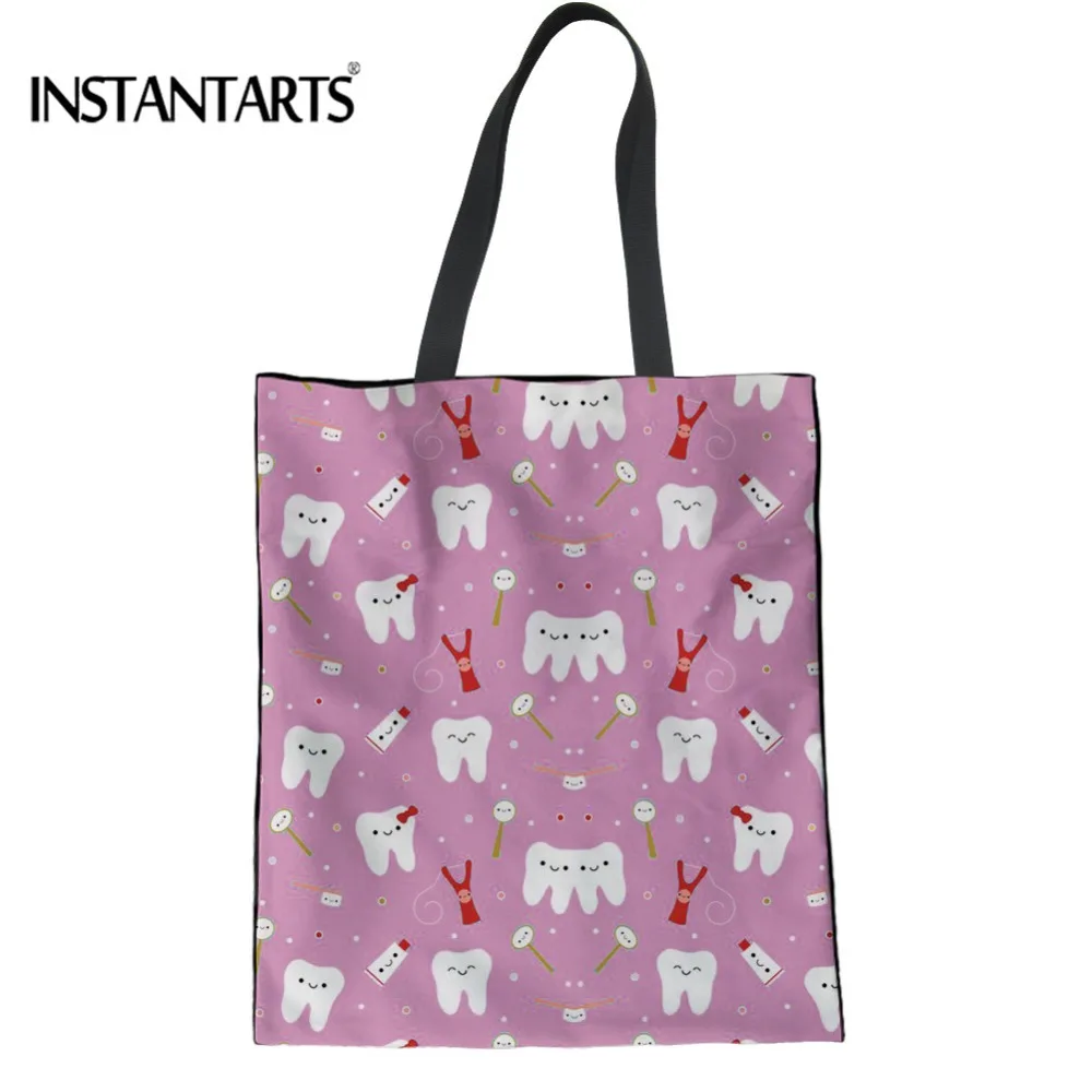 Instantarts Female Casual Handbag Cute Cartoon Dentist Pattern Tote Bag For Women Multifunction Folding Womans Messenger Bags huismerk kopen in de aanbieding Instantarts Female Casual Handbag Cute Cartoon Dentist Pattern Tote Bag For Women Multifunction Folding Womans Messenger Bags huismerk kopen in de aanbieding