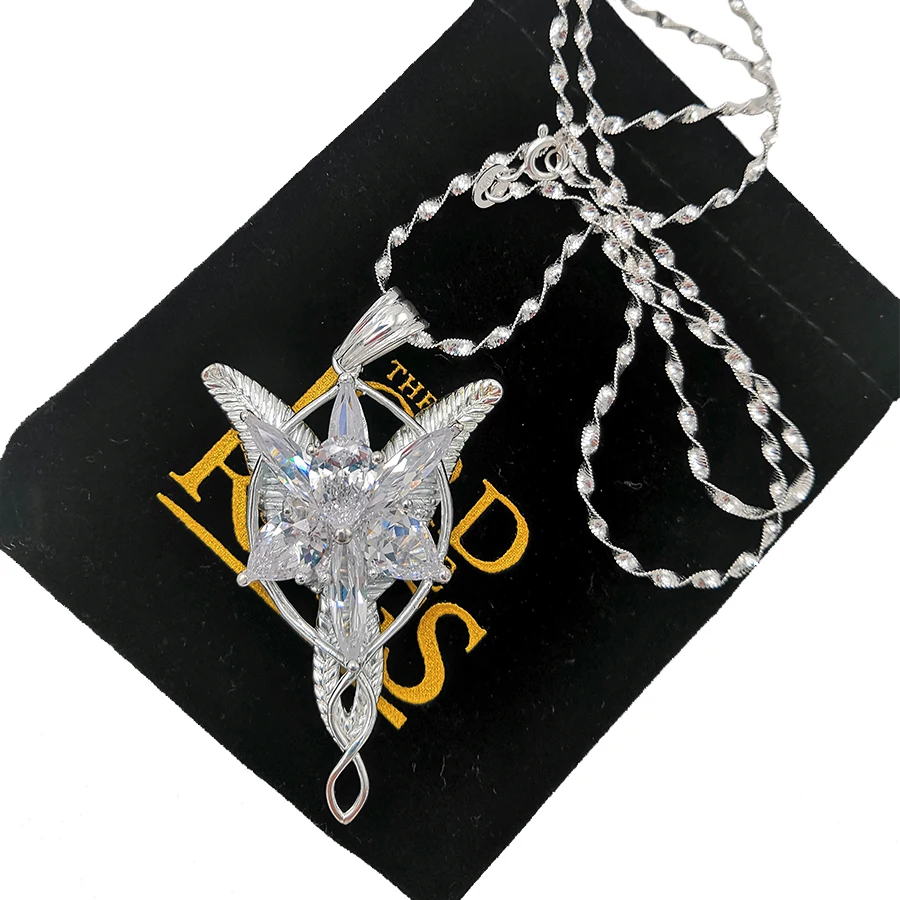 Высококачественное серебряное ожерелье LOTR S925 с подвеской Arwen Evenstar подарок на