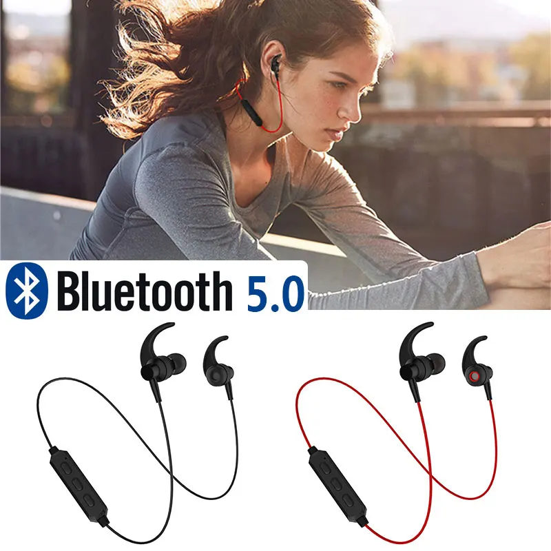 Магнитные наушники bluetooth Беспроводная 5 0 музыкальные стереонаушники магнит в ухо