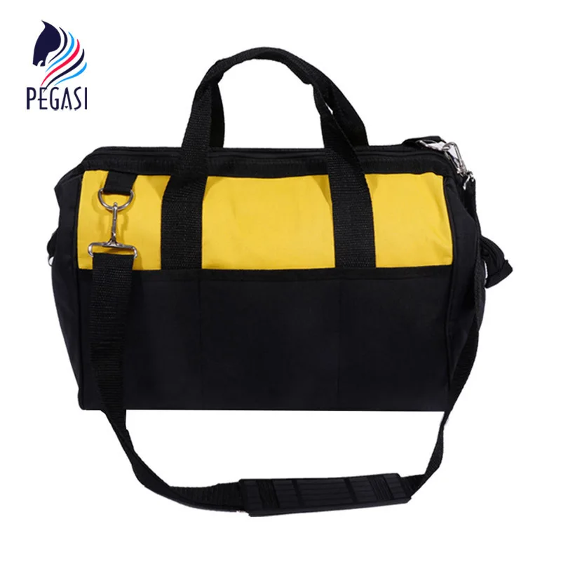 

PEGASI 16" Toolkit Multifunction Maintenance and Electrician Single Shoulder Large Capacity Thicken 600D Oxford Cloth Tool Bag