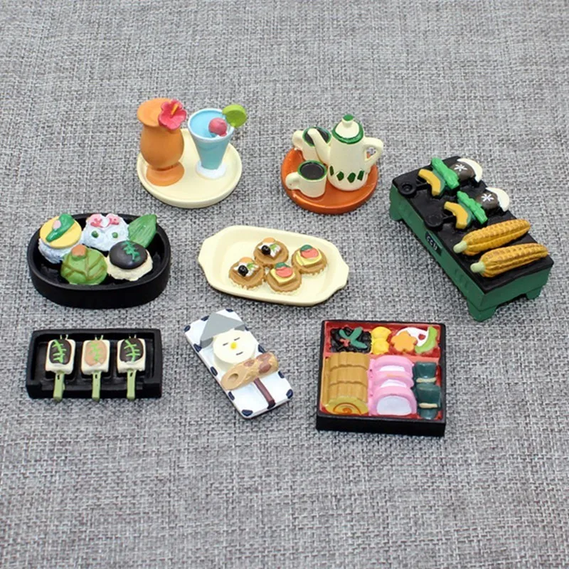 

Afternoon Tea Mini Food Miniature Dollhouse Decoration Home Ornament Craft Fairy Garden Bonsai Decor DIY Accessories